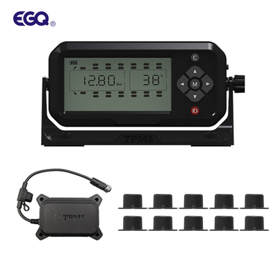 نمایشگر بخش LCD سیستم مانیتورینگ فشار لاستیک کامیون های سنگین TPMS برای 12 چرخ