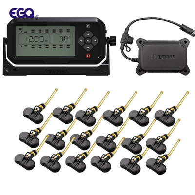 سیستم TPMS تریلر خروجی RS232 با سنسور ساقه سوپاپ 18 چرخ