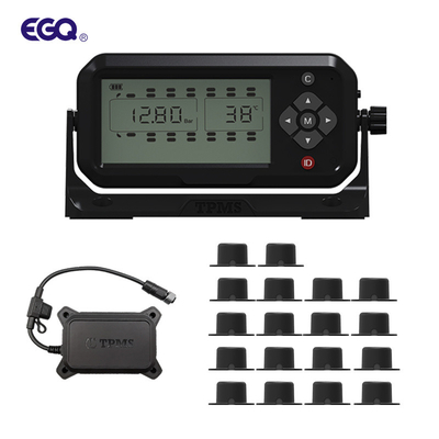 نمایشگر LCD سیستم مانیتورینگ فشار تایر کامیون TPMS برای 18 چرخ