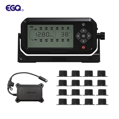 RS232 خروجی سیستم مانیتورینگ فشار تایر کامیون TPMS برای 16 چرخ