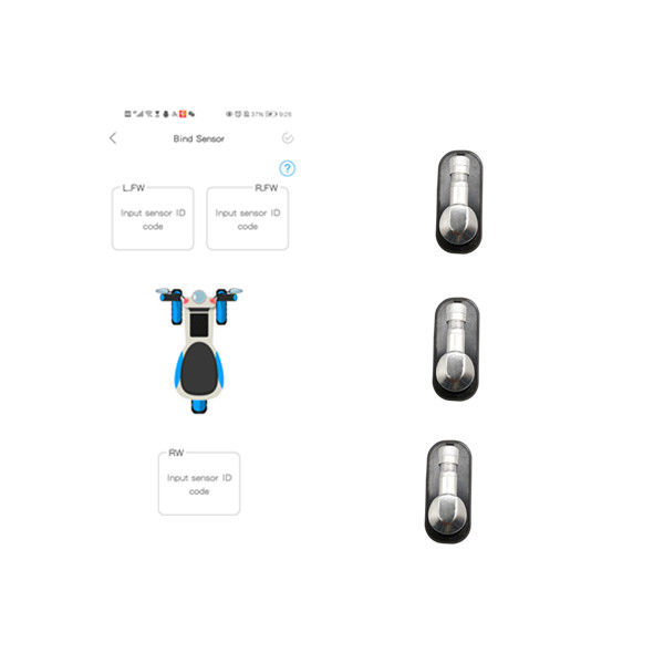 سنسور فشار تایر 3 چرخ جلو 120 Psi دوچرخه BLE TPMS برای دوچرخه